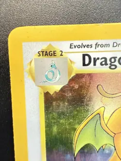 Pokemon Fossil Unlimited Dragonite 4/62 Holo - HP/Damaged - Image 4