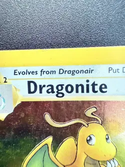 Pokemon Fossil Unlimited Dragonite 4/62 Holo - HP/Damaged - Image 5