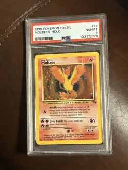 1999 Pokemon - Moltres 12/62 Fossil - HOLO RARE - Vintage - Image 2