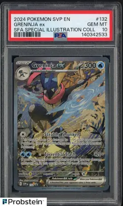 2024 Pokemon SVP EN SFA Special Illustration Collection #132 Greninja ex PSA 10 - Image 1