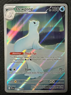 2025 Pokemon TCG EN Phantasmal Flames Illustration Rare PFLen 097/094 Dewgong - Image 1