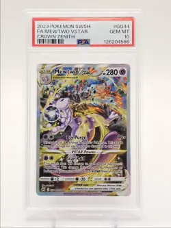 MEWTWO VSTAR 2023 POKEMON SWSH CROWN ZENITH GALARIAN GALLERY GG44 PSA 10 Q0646 - Image 1