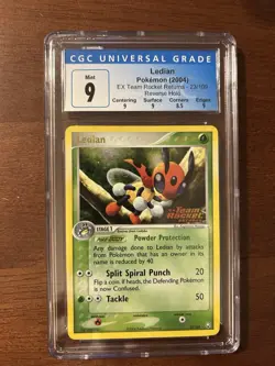 CGC 9 MINT Ledian 23/109 EX Team Rocket Returns REVERSE HOLO Pokemon Card 270 🔥 - Image 1
