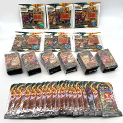 Lot (74) Pokemon Darkeness Ablaze Packs w/ (6)3-Pack Blister & (18)Sleeved Packs - Image 1