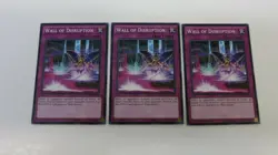 3x 1ST EDITION WALL OF DISRUPTION TRAP CARD SECE-EN068 COMMON YUGIOH NM UNPLAYED - Image 1