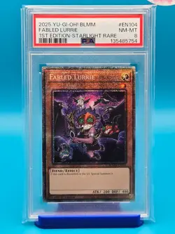PSA 8 - 2025 YU-GI-OH! BATTLES OF LEGEND: MONSTER MAYHEM FABLED LURRIE 1ST ED. - Image 1