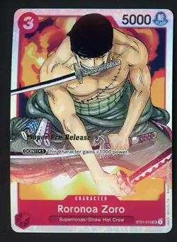2022 One Piece ST01 Super Pre-Release #013 Roronoa Zoro - Image 1