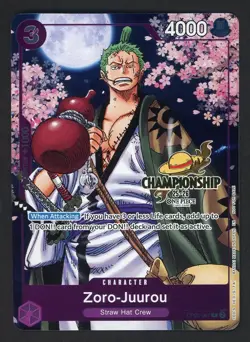 Zoro-Juurou (Event Pack Vol. 5) OP05-067 One Piece PROMO GOLD CHAMPIONSHIP - Image 1