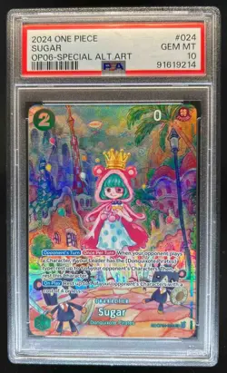 2024 One Piece Wings of The Captain Sugar Special Alt Art #OP04-024 PSA 10 - Image 1
