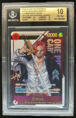 2023 One Piece Championship Regional Winner Shanks Serial #/1000 OP01-120 BGS 10 - Image 1
