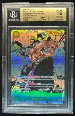 2024 One Piece Wings Of Captain Roronoa Zoro Manga Alt Art #OP06-118 BGS 10 - Image 1