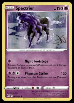 Spectrier 81/196 Pokemon Card Lost Origin Rare 120 HP Holo Lightly Played GY - Image 1