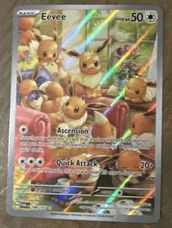 Pokemon Eevee Holo TCG Card 188/167 Sv06 Twilight Masquerade Illustration Rare - Image 3