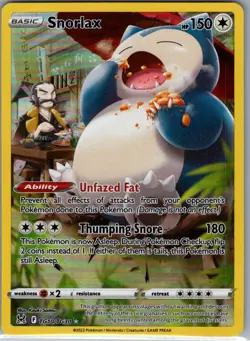 Snorlax TG10/TG30 SWSH11: Lost Origin Trainer Gallery - Pokemon Card - NM - Image 1