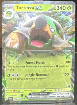 Pokemon TCG Torterra ex 012/162 SV05: Temporal Forces Double Rare Holo Card - Image 1
