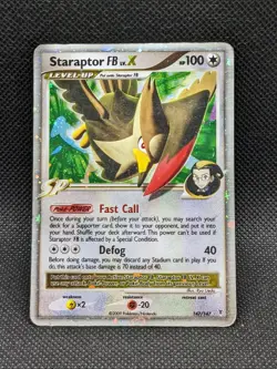 STARAPTOR FB LV.X 147/147 Ultra Rare Supreme Victors Pokemon Card Played - Image 1