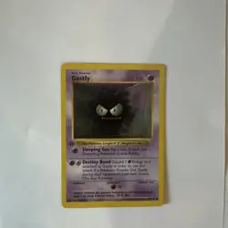 Pokemon Card Gastly Shadowless 1st Edition Base Set Common 50/102 - Image 1
