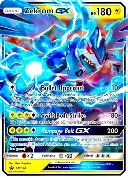 Zekrom GX Holo SM138 Sun and Moon 2018 Promo Pokemon Card Rare TCG - Image 1