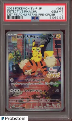 DETECTIVE PIKACHU 098/SVP PROMOTIONAL CARDS PSA 10 GEM MINT - Image 1