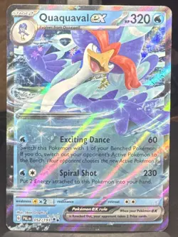 Pokemon TCG Quaquaval ex 052/193 Sv02: Paldea Evolved Double Rare Holo Card - Image 1