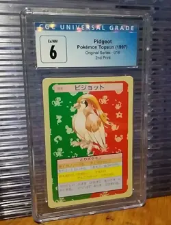 CGC 6 MINT Pokemon Pidgeot Topsun Vintage Card 1997 Green Back 018 Graded Slab - Image 1