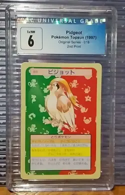 CGC 6 MINT Pokemon Pidgeot Topsun Vintage Card 1997 Green Back 018 Graded Slab - Image 2