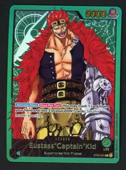 Eustass Kid ST02-001 Leader Start Deck Worst Generation ONE PIECE Card ENGLISH - Image 1