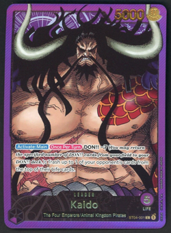 One Piece Card Game Promo Kaido ST04-001 Premium Collection Card Leader - Image 1