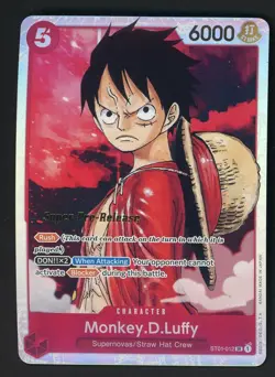 Monkey D Luffy ST01-012 English Super Pre-Release - One Piece Card - Image 1