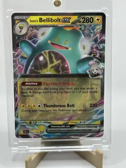 Iono’s Bellibolt EX Double Rare Holo Card Pokemon TCG Scarlet Violet Ultra Hit - Image 1