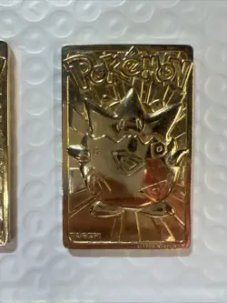 Pokemon 24K Gold Plated Trading Card 1999 Burger King Limited Edition LOT of 3 - Image 3