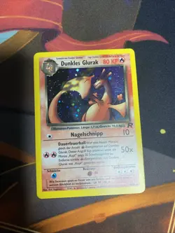 Pokemon Card - Dark Charizard (Dunkles Glurak) Team Rocket German 21/82 Rare MP - Image 1