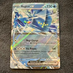 Regice ex 048/217 ASC Full Art Holo Rare Pokemon Card TCG NM - Image 1