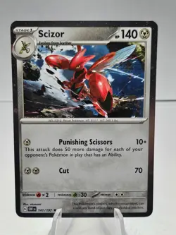 Scizor - Cosmos Holo - Obsidian Flames 141/197 Promo Pokemon TCG Card - Image 1