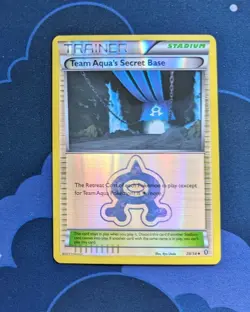 Team Aqua's Secret Base 28/34 Pokemon Card Reverse Holo XY Double Crisis TCG NM - Image 1