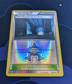 Team Aqua's Secret Base 28/34 Pokemon Card Reverse Holo XY Double Crisis TCG NM - Image 2