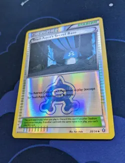 Team Aqua's Secret Base 28/34 Pokemon Card Reverse Holo XY Double Crisis TCG NM - Image 4
