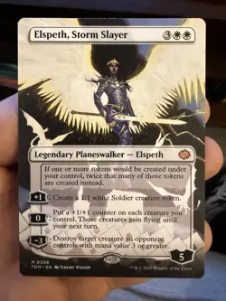 Elspeth, Storm Slayer (Borderless) Tarkir: Dragonstorm Regular - Image 1