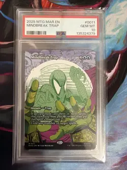 2025 Spider-Man Marvel EN Magic The Gathering Mindbreak Trap #0011 PSA 10 - Image 1