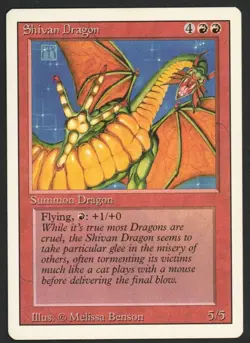 ***Shivan Dragon*** MTG Revised Magic Kid Icarus - Image 1