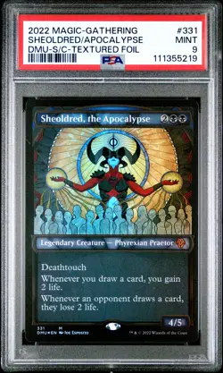 2022 MTG DOMINARIA UNITED SC-TEXTURED FOIL #331 SHEOLDRED, THE APOCALYPSE PSA 9 - Image 1