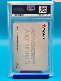 PSA 10 - 2025 MTG AETHERDRIFT ART SERIES 24 OUTPACE OBLIVION GOLD STAMPED - Image 2
