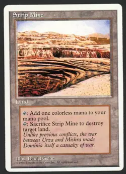 ***Strip Mine*** MTG Alternate 4th Edition Magic Kid Icarus - Image 1