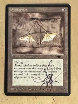 MTG ARTIST PROOF Antiquities Ornithopter AP Sketch Art Amy WEBER Magic - Image 2