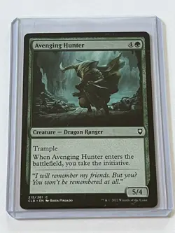 Avenging Hunter 215 MTG D&D Battle for Baldur’s Gate 2022 Mint - 9.0 + Non Foil - Image 1