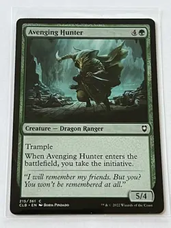 Avenging Hunter 215 MTG D&D Battle for Baldur’s Gate 2022 Mint - 9.0 + Non Foil - Image 2