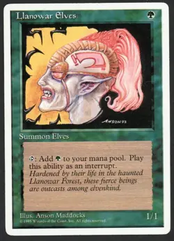 ***Llanowar Elves*** MTG Alternate 4th Edition Magic Kid Icarus - Image 1