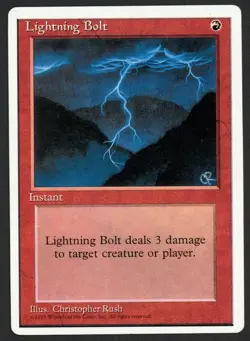 ***Lightning Bolt*** MTG Alternate 4th Edition Magic Kid Icarus - Image 1