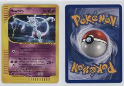 Mewtwo Reverse Foil Pokemon e-Card Series Expedition #20 2002 - Image 3