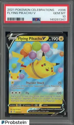 2021 Pokemon Celebrations #006 Flying Pikachu V PSA 10 GEM MINT - Image 1